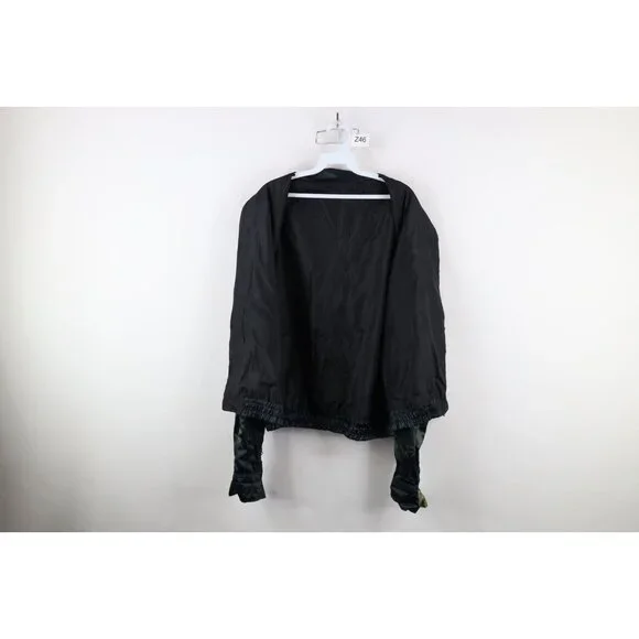 Vtg 80s Mens Large Distressed USS Kitty Hawk West Pac 84 Souvenir Jacket Sukajan